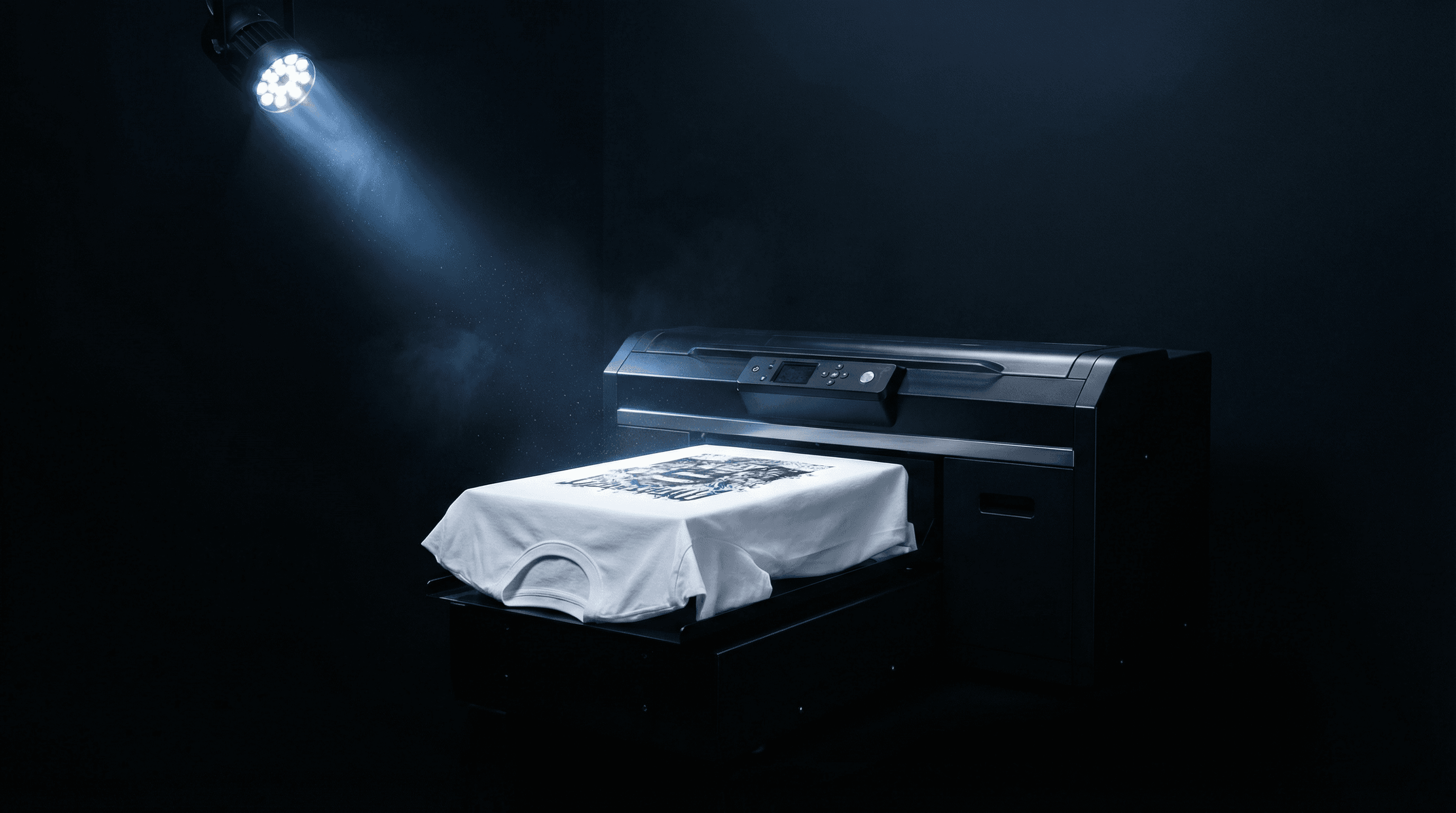 A tee being printed on the ICY floor