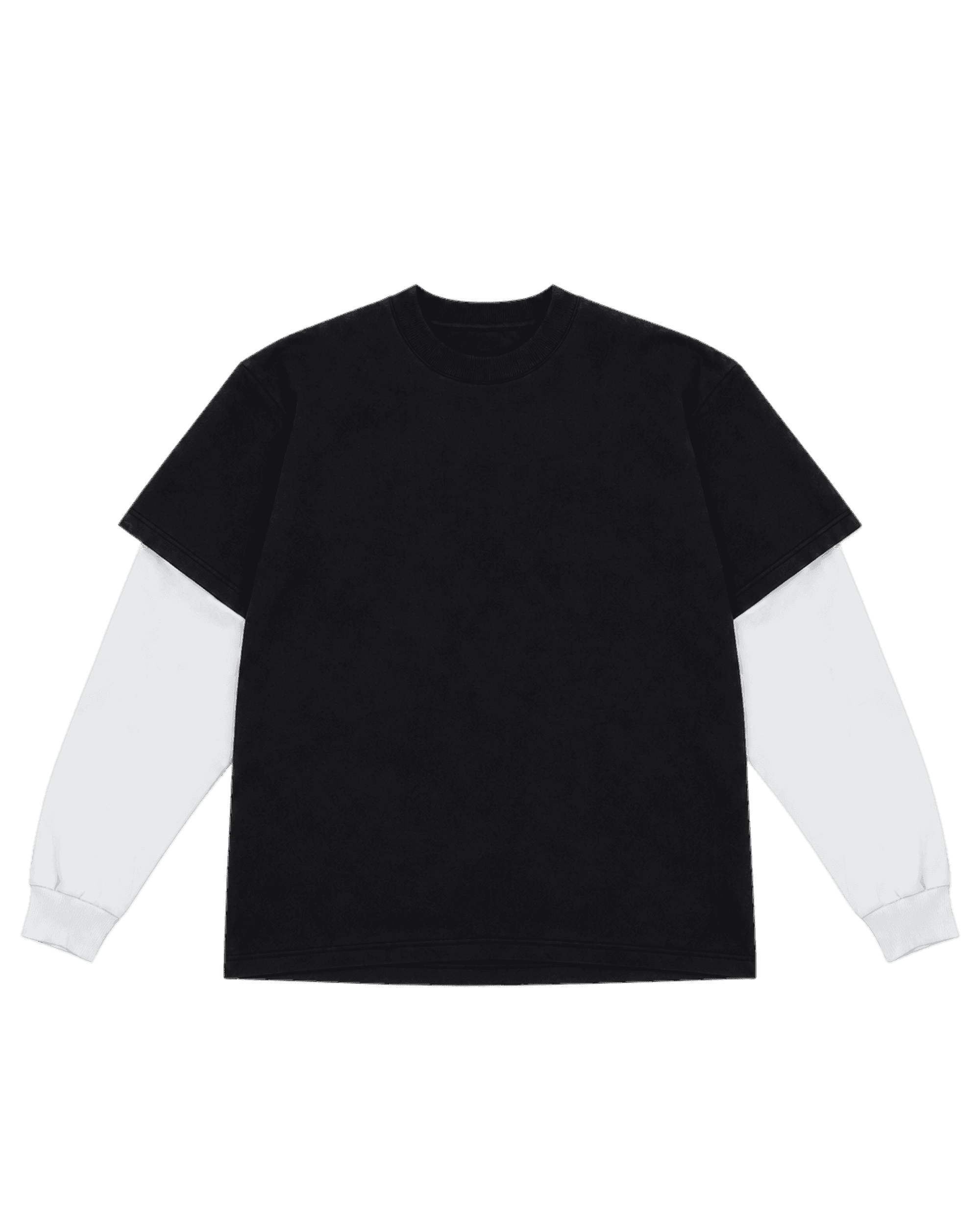 Unisex 7.5oz Oversized Box 2Fer Long Sleeve Tee