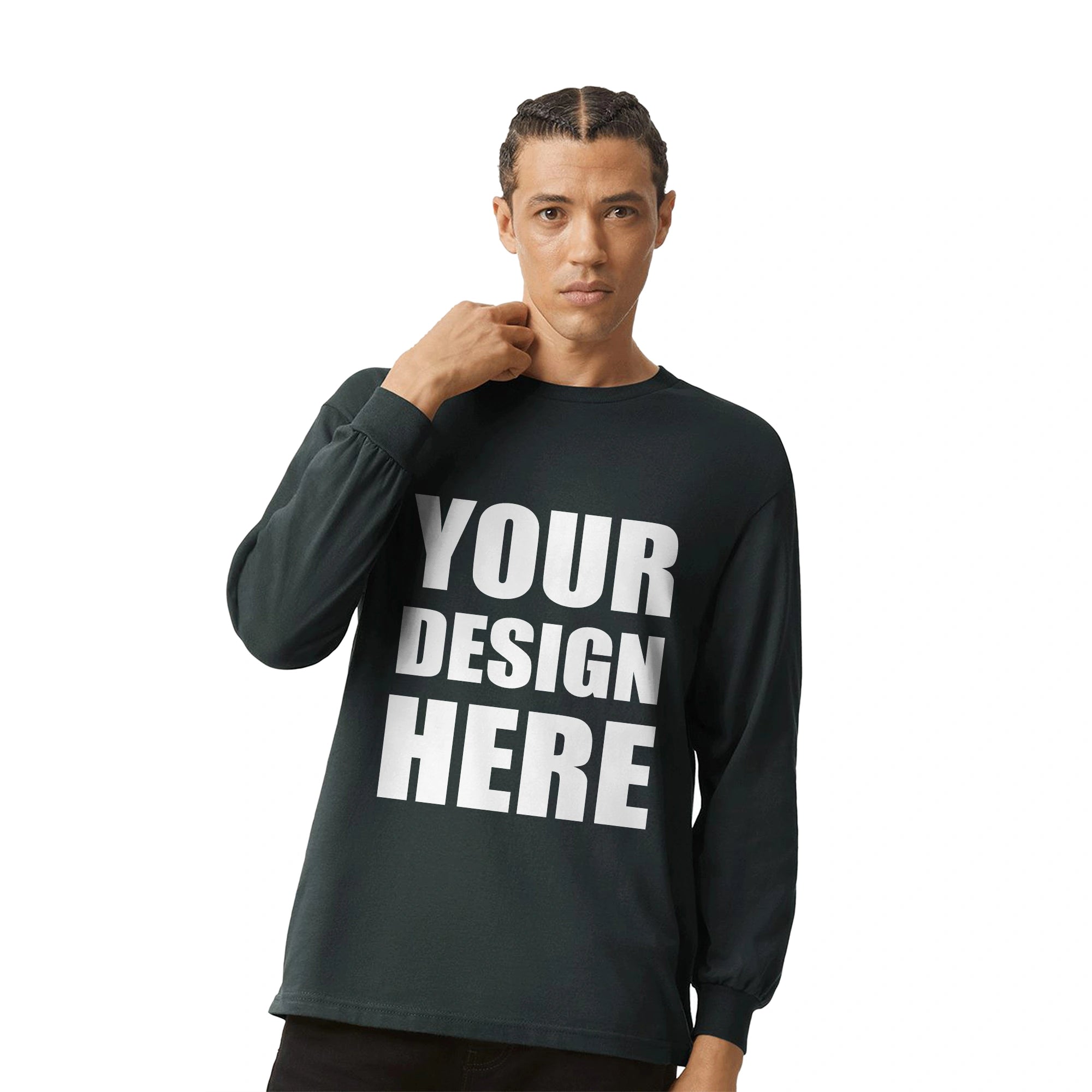 Custom American Apparel Unisex Heavyweight Cotton Long Sleeve T-Shirt